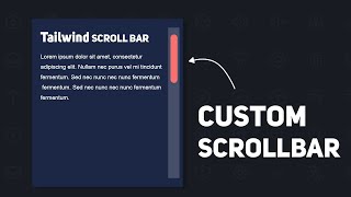 Custom Scrollbar Using Tailwind CSS in 2 Minutes for React Project [upl. by January]