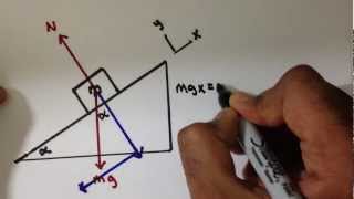 Newtonian Mechanics Inclined Plane Analysis EF [upl. by Selyn711]