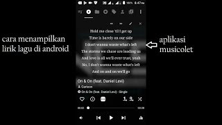 Cara menampilkan lirik lagu di android dengan aplikasi musicolet  Tips amp Trik 8 [upl. by Lemmueu]