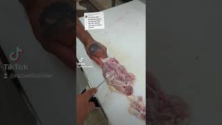 Tutorial for how to debone a chicken leg quarter butcher [upl. by Dhumma]