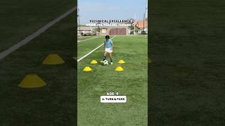 TECHNICAL SOCCER TRAINING With 9 Year Old Talent ⚽️🔥 soccer football soccershorts [upl. by Zurc]