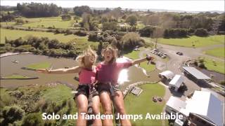 Agroventures Adventure Park Rotorua Bungy Jumping [upl. by Nayarb]