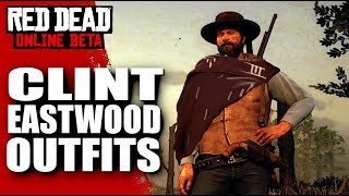 CLINT EASTWOOD Outfits  Red Dead Online Josey Wales Pale Rider William Munny Bronco Billy [upl. by Ayrb691]