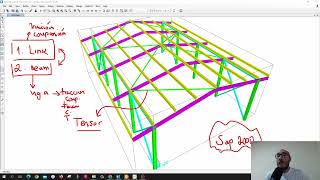 Modelamiento de tensores de diagonales de cubierta en SAP2000  Parte 13 [upl. by Luing]