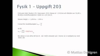 Fysik 1  Uppgift 203wmv [upl. by Volpe596]