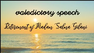 Valedictory Speech by ProfMAfzal Majeed VP Islamia College on the retirement of Madam Salma Gilani [upl. by Aldarcy]