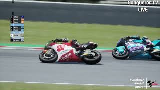 ❗Somkiat Chantra Vs Fermin Aldeguer❗Race Moto2 Catalunya Catalan Grand Prix CatalanGP 2024 [upl. by Anwahsar]