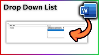 How To Make A Drop Down List In Word  Full Guide [upl. by Fancy]