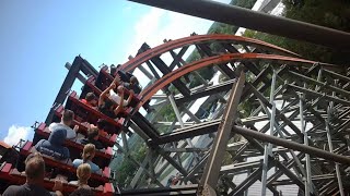 Goliath  Six Flags Great America  Back Row 4K HD POV  August 2023 [upl. by Burrus]