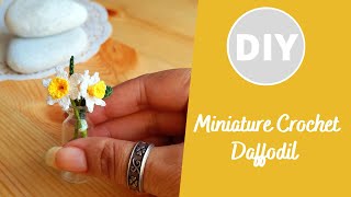 Learn to crochet miniature daffodil beginner friendly [upl. by Okia797]