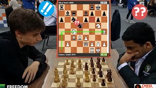 🎦 Daniil Dubov shocks Nihal Sarin in 18 moves at World Rapid Chess Championship [upl. by Narcis]