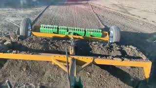 John Deere 5125R pulling a Garfield 12ft Dirt Drag  speed mover [upl. by Yelsnit]