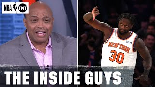 The Inside the NBA Crew React to Julius Randles Thumbs Down Gesture Made in Game  NBA on TNT [upl. by Alleciram]