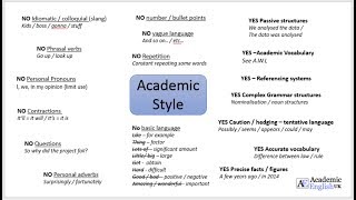 Academic Style Academic Writing [upl. by Knitter]