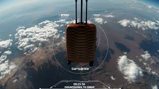 Samsonites Lightest Suitcase Completes Groundbreaking Journey to the Edge of Space [upl. by Hcahsem]