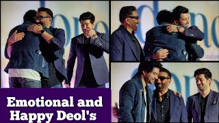 Sunny Deols Proud Happy And Emotional Moments on Son Rajveer Deols 1st Movie Premiere Karan Deol [upl. by Loree]