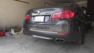 BMW 550i Stock exhaust  Startup amp Rev [upl. by Ialokin]