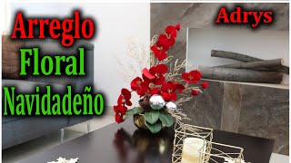 Bella Idea para Decorar tu Sala Arreglo Floral Navideño🎄 DIY [upl. by Cyprus]