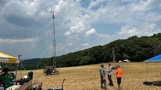 ARRL field day 2024 putting up a tower [upl. by Aillicirp243]