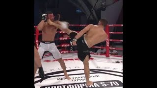 Huge Head Kick KO Arman Tsarukyan vs Felipe Olivieri [upl. by Simsar]