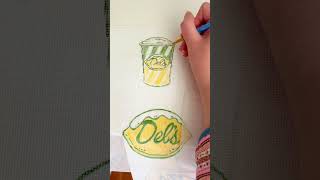 painting a needlepoint canvas 🍋 dels lemonade needlepoint newenglandsummer [upl. by Justin]