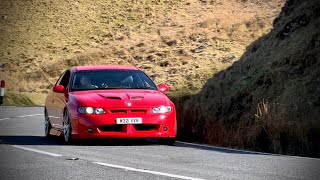 Vauxhall Monaro VXR  Blasting around the Black Mountain Pass A4069 in Wales [upl. by Ecyla409]