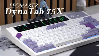 Epomaker DynaTab 75X w Sea Salt Silent Switches  Review Latency Sound Test [upl. by Aldora]