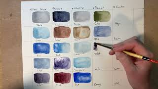 Swatching Schmincke Supergranulating Watercolors [upl. by Aneele141]