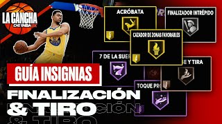 LAS MEJORES INSIGNIAS de FINALIZACIÓN y TIRO en NBA 2K22 con AIRCRISS  PS4 y PS5 [upl. by Harriot]