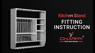 CHARMY Kitchen Rack Assembly Fitting Instruction [upl. by Nolak430]