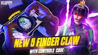 Best 5 FINGER CLAW With Control Code And HANDCAM🔥TipsTricks  BGMI  Mew2 [upl. by Yeltrab350]