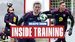 Claiming Crosses ShotStopping and Head Tennis Pickford Pope and Henderson  Inside Training GK [upl. by Khoury]