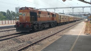 16362Velankanni  Ernakulam Express Accelerates and Skips Tripunithura With Diesel Loco 😍 [upl. by Adley]