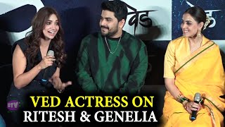 Ved actress Jiya Shankar amp Shubhankar On Riteish Deshmukh amp Genelia DSouza [upl. by Ydnyc]