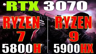 RYZEN 7 5800H vs RYZEN 9 5900HX  RTX 3070  8GB  GAMING LAPTOP [upl. by Nerin]