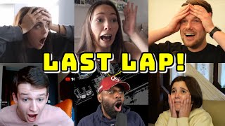 LAST LAP COMPILATION  MAX VERSTAPPEN VS LEWIS HAMILTON  LIVE REACTIONS  ABU DHABI GP  F1 2021 [upl. by Thamora]