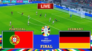 PORTUGAL vs GERMANY  UEFA EURO 2024  Live  Football Match  PES 21 [upl. by Aihseuqal]