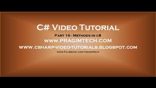 Part 16  C Tutorial  Methods in cavi [upl. by Gracie]