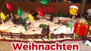 Weihnachtlich dekorieren 🎄Weihnachtsstimmung auf dem Sonnenhof 🎅  Playmobil Pferde [upl. by Nosyerg930]