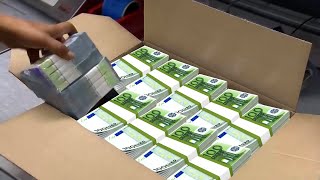 Euro Banknotes Factory How is the €50 banknote made Manufacturing process  EURO bills production [upl. by Gayner883]