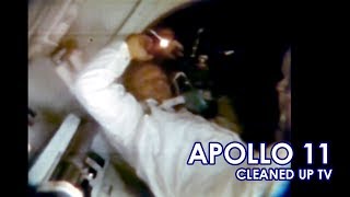 APOLLO 11 Stabilized TV  LM checkout 19690718 2107 60fps [upl. by Leola547]