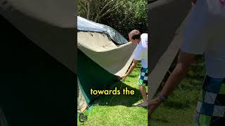 How to roll up a large tent flap by yourself  Camping Tips Tricks and Hacks [upl. by Concepcion]