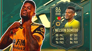 WINTER WILDCARDS SEMEDO REVIEW WINTER WILDCARD 86 NELSON SEMEDO PLAYER REVIEW FIFA 22 [upl. by Asillem841]