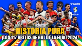 ¡Momento de revivir los 117 goles que se anotaron en la EURO 2024  TUDN [upl. by Aleel]