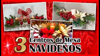 3 Centros de Mesa NAVIDEÑOS  DIY 🎅 [upl. by Danas285]