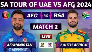 AFGHANISTAN vs SOUTH AFRICA 2nd ODI MATCH LIVE COMMENTARY  SA vs AFG LIVE [upl. by Dreher]