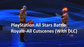 PlayStation All Stars Battle RoyaleAll Cutscenes With DLC [upl. by Aniratak]