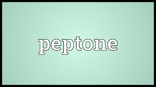 Peptone Meaning [upl. by Anomahs]