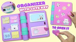 Organizer with KEY to open it  FunLockets Secret Diary Journal aPasos Crafts DIY [upl. by Cate772]