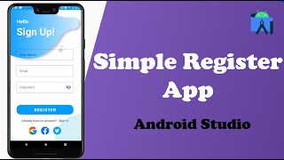 Simple register app  android studio 2023  Easy One Coders [upl. by Yahsel]